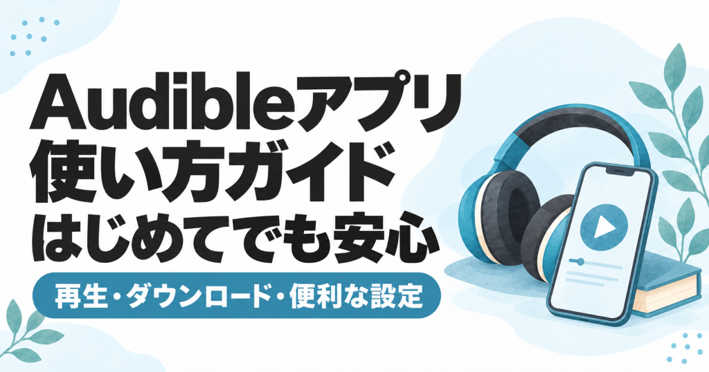 Audibleアプリの使い方ガイド。再生・ダウンロード・便利な設定